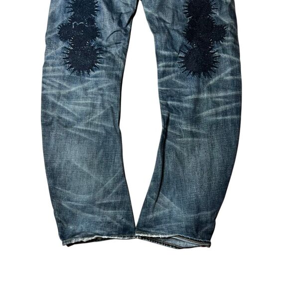 Vintage Y2K EVISU Embroidered Japanese Denim Jeans 34 X 32 Baggy Loose Skater - Picture 3 of 11